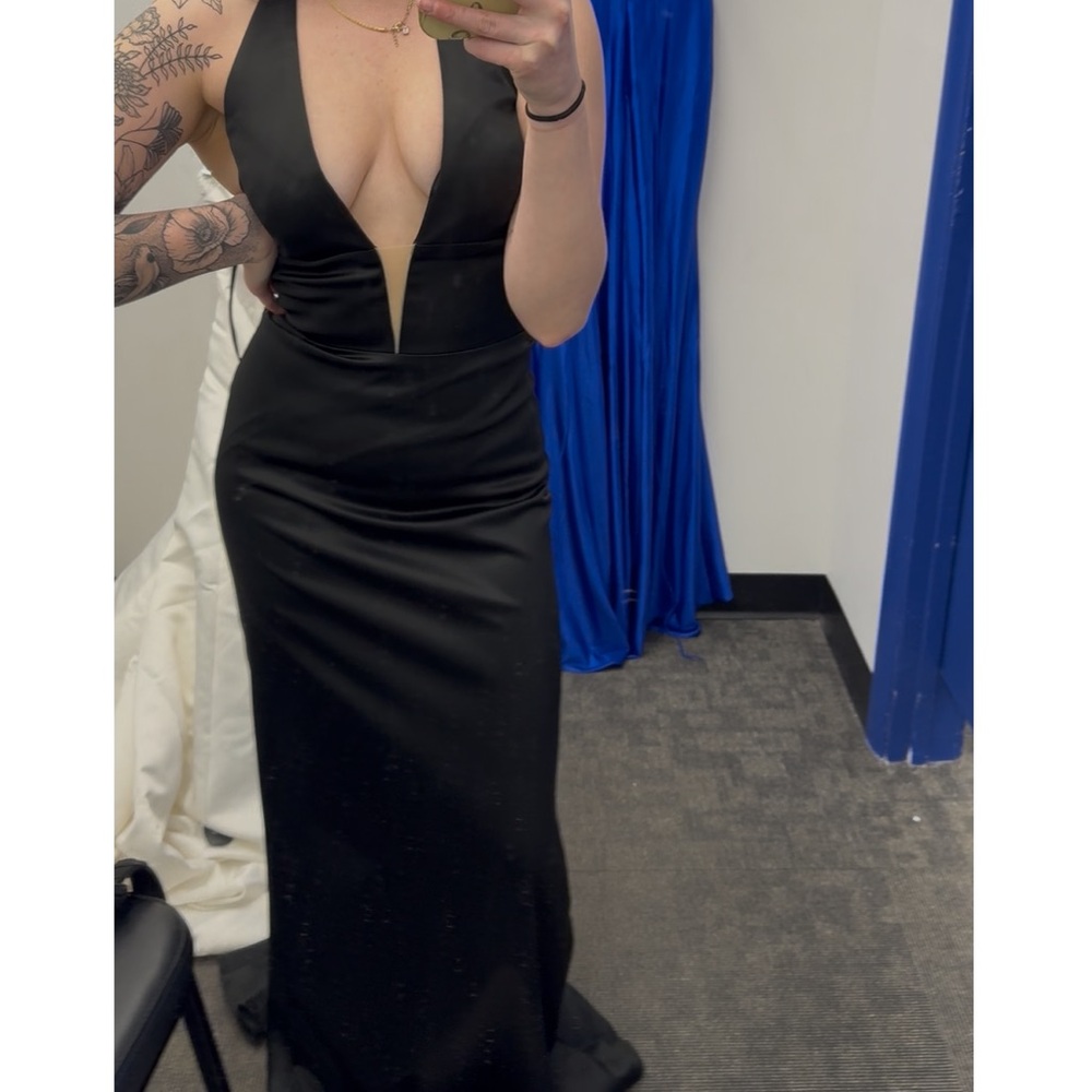 Sherri Hill Black Backless Gown